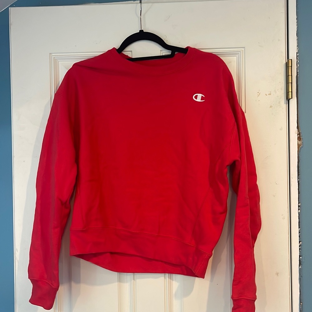 Red Champion Crewneck